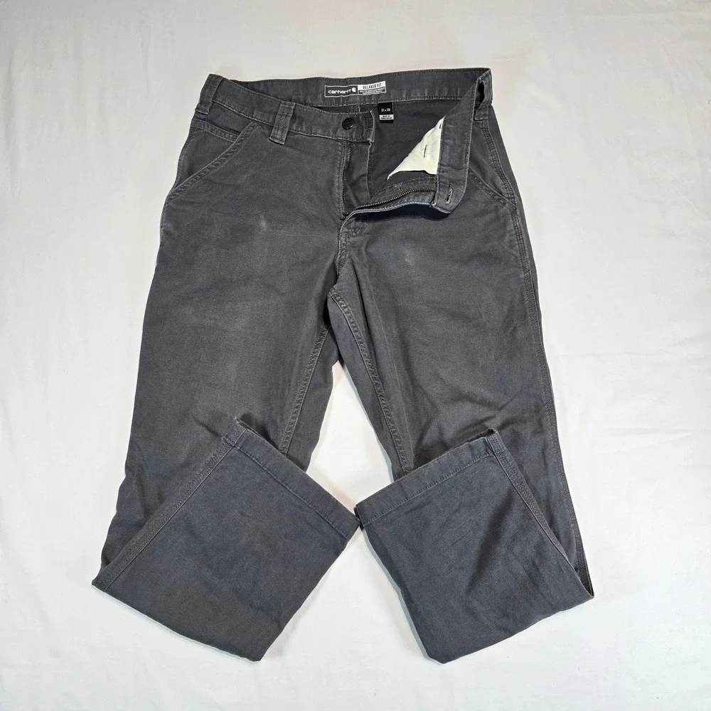 Carhartt Rugged Flex Relaxed Fit Canvas Work Pants Gray 31x30 102291 Shadow